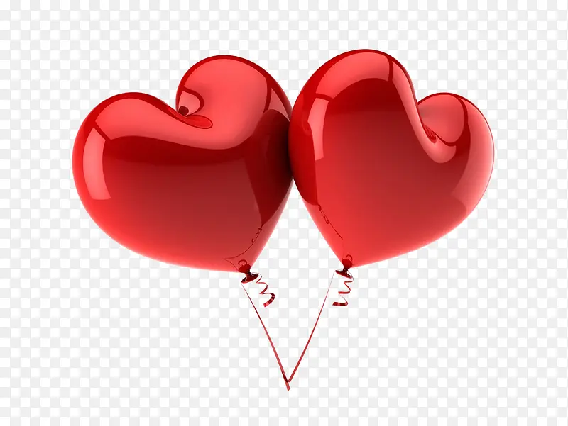 情人节红色心形气球
