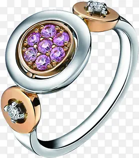紫色钻石戒指珠宝