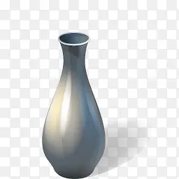 银色细长瓷瓶中国风