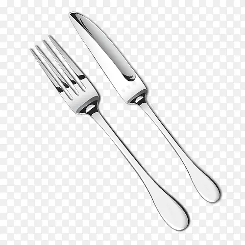 银色餐叉和餐刀
