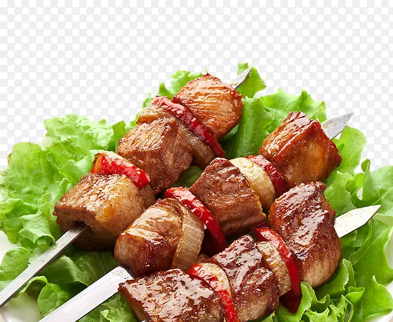 青菜串烧牛肉