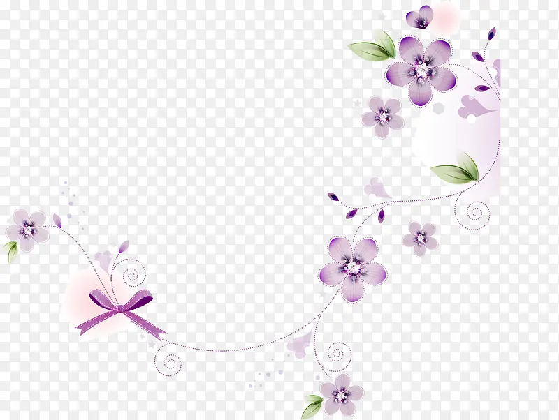 紫色花藤图案