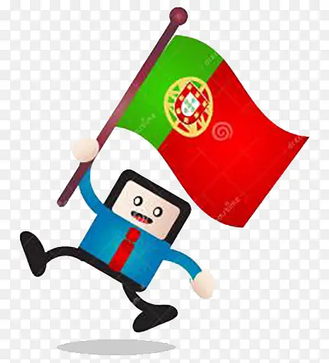 卡通葡萄牙国旗