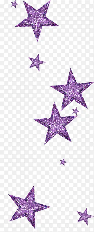 漂浮紫色五角星