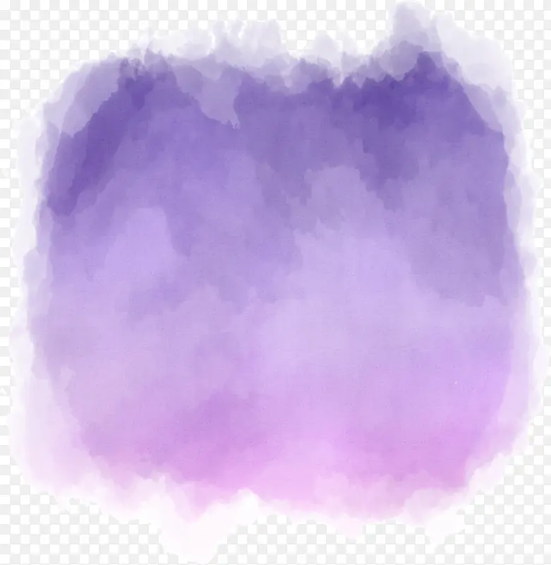 矢量手绘紫色水彩