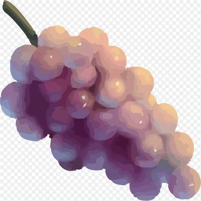 手绘一串葡萄