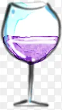 手绘葡萄酒杯创意