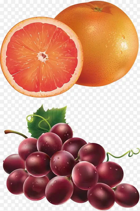 橘子葡萄水果