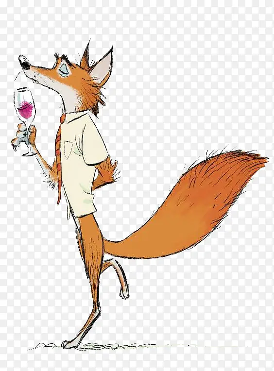 品酒的狐狸