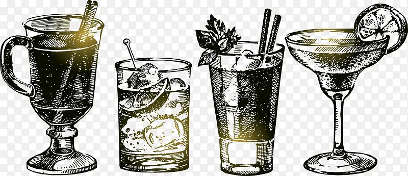 手绘鸡尾酒