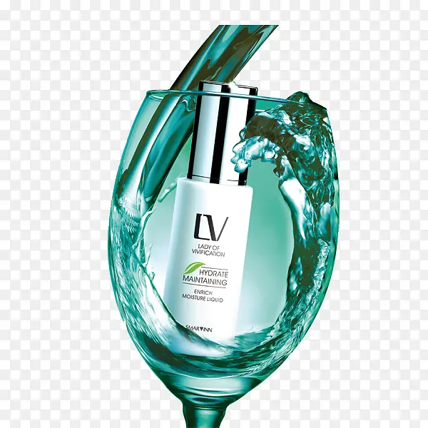 酒杯里面的化妆品LV