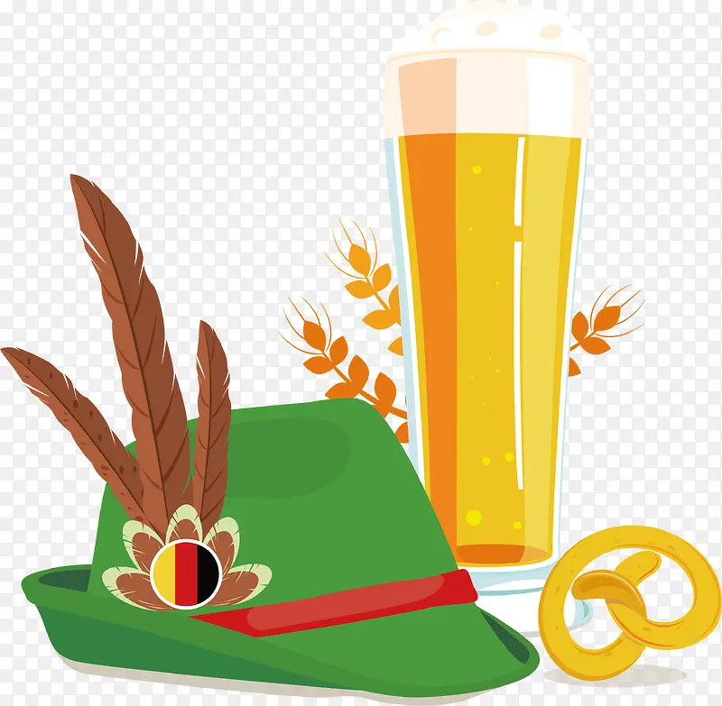啤酒节绿帽子
