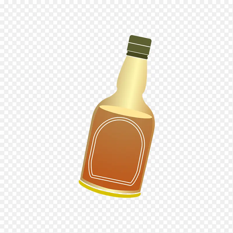 一瓶橘黄色的酒