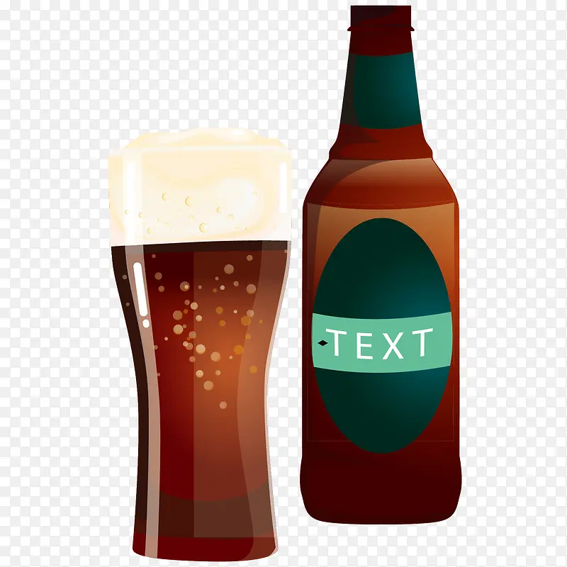 矢量啤酒啤酒瓶