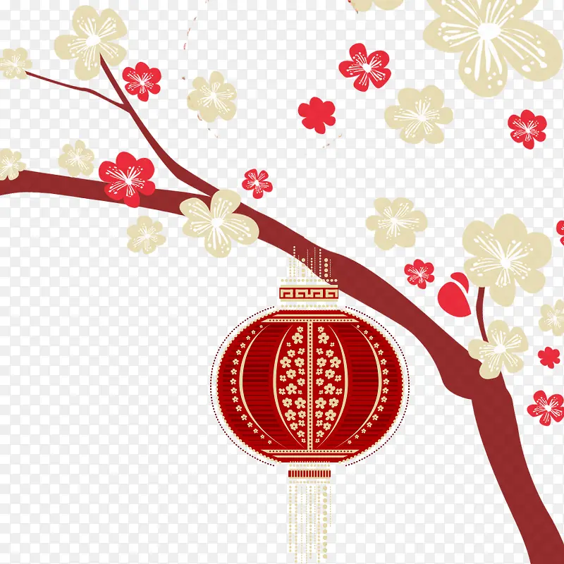 新年灯笼腊梅