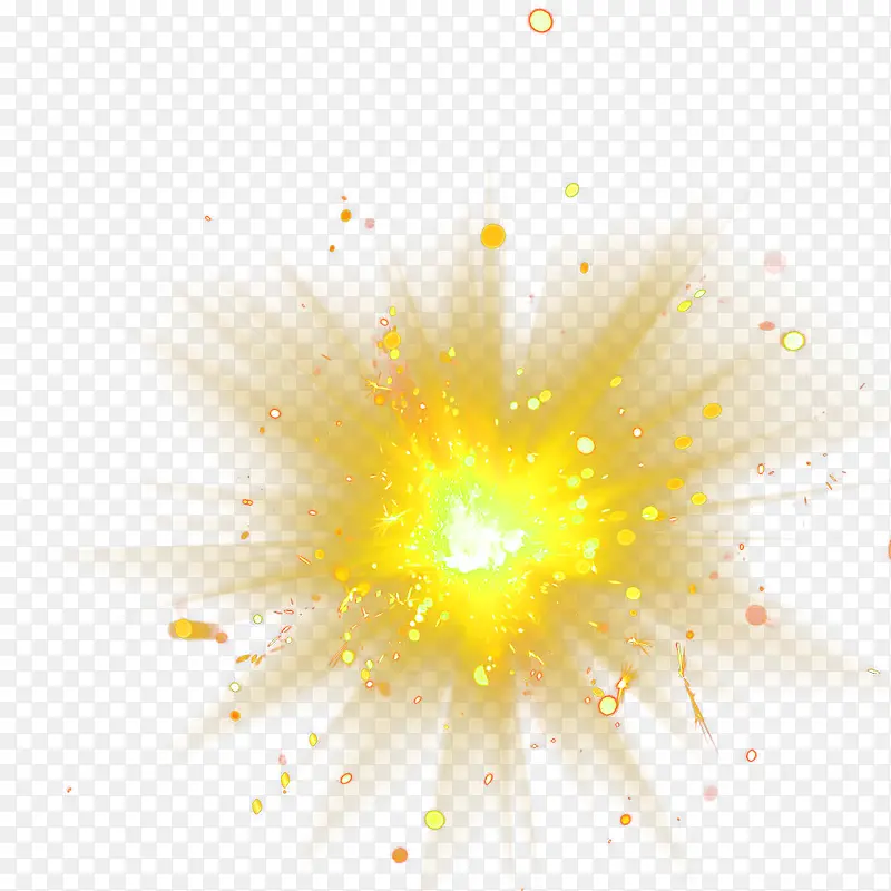 黄色大气爆炸效果元素