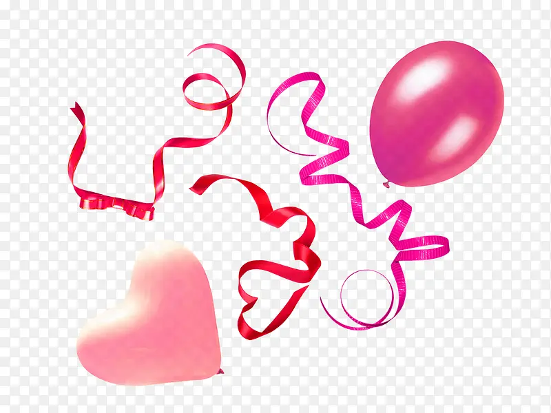 粉色浪漫气球装饰图案
