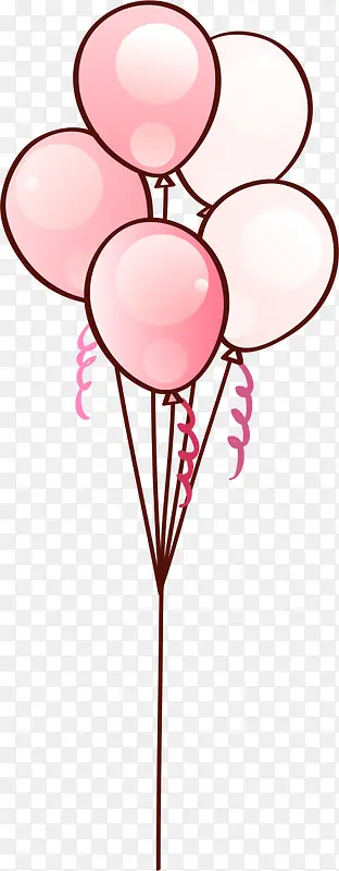 手绘粉色卡通气球