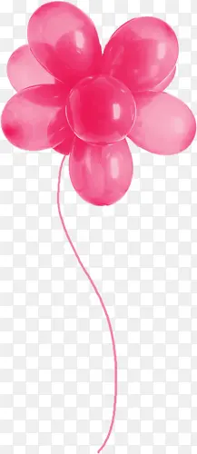 手绘粉色气球