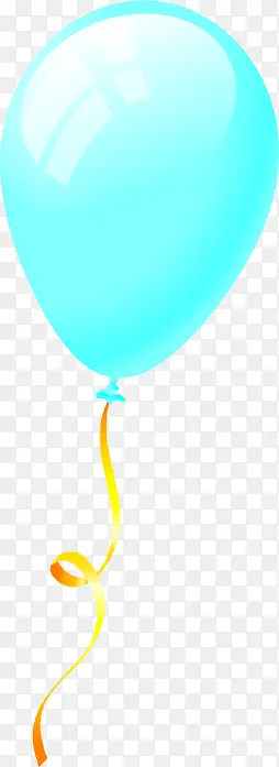 蓝色气球手绘人物
