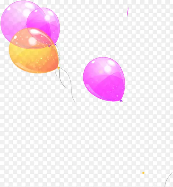 粉色气球橙色气球