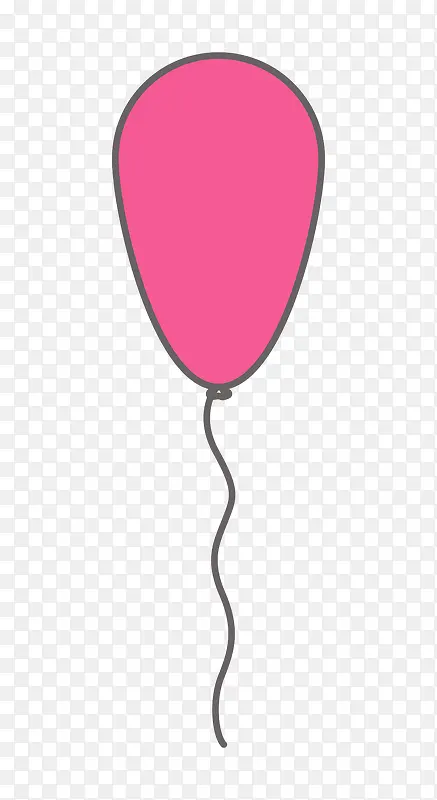 手绘粉色气球