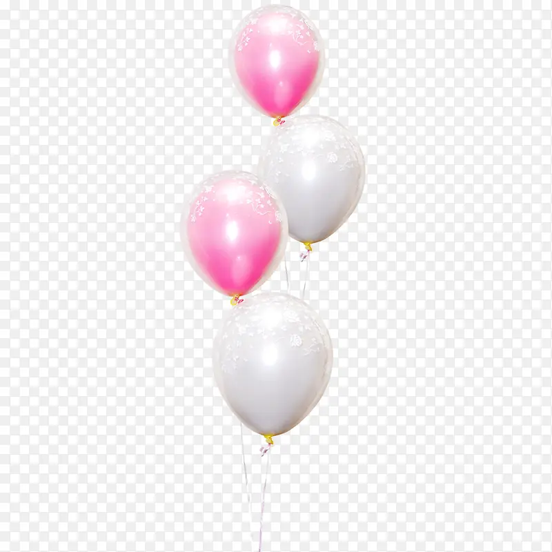 粉色双层气球
