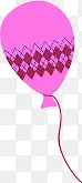 粉色气球卡通海报