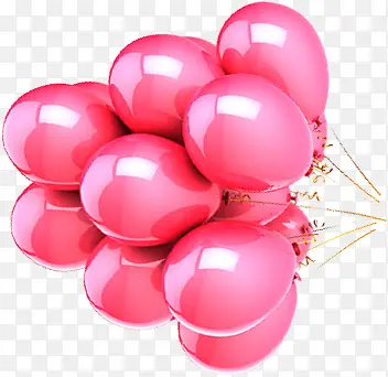 手绘粉色梦幻气球装饰