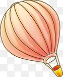 卡通粉色热气球