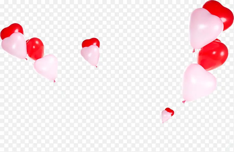 红色粉色气球宣传海报