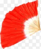 中国风红色纸扇子