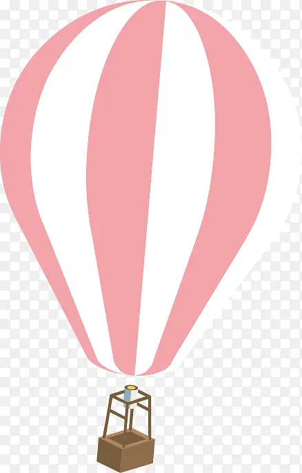 手绘粉色条纹气球装饰