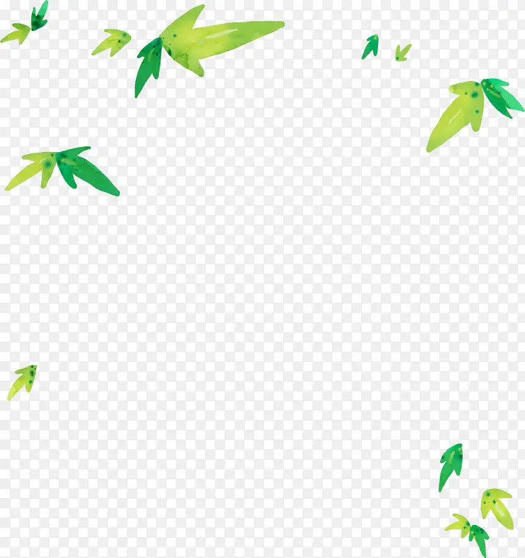 小清新树叶装饰边框图案