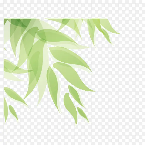 绿色 树叶 小清新背景装饰图案
