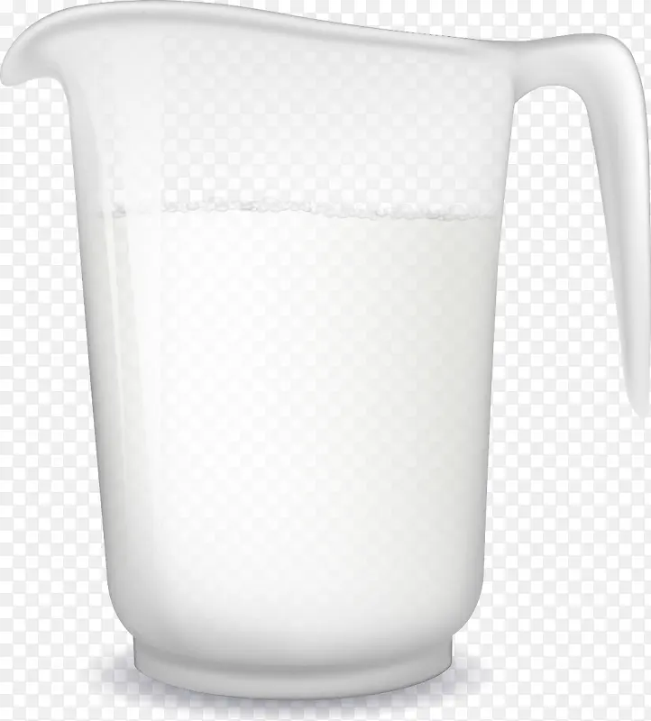 矢量写实杯装牛奶