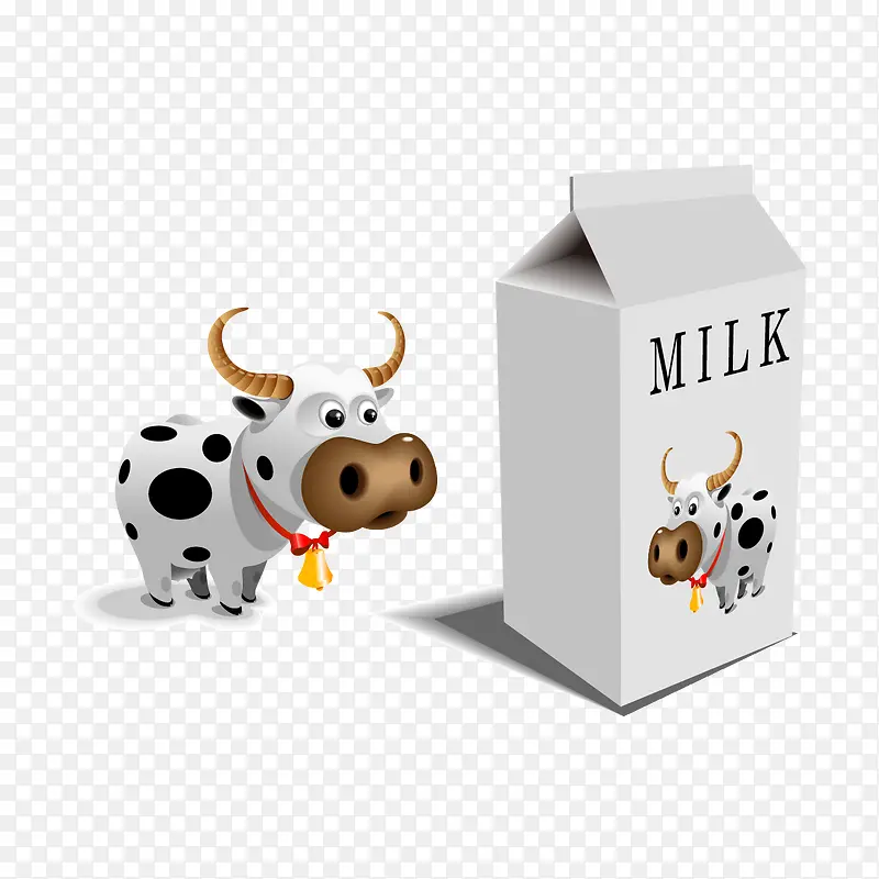 矢量盒装牛奶