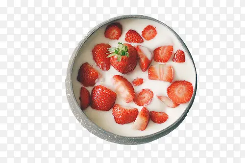 牛奶，草莓