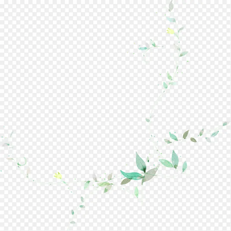 清新漂浮树叶设计形状
