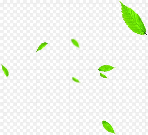 绿色漂浮树叶设计清新