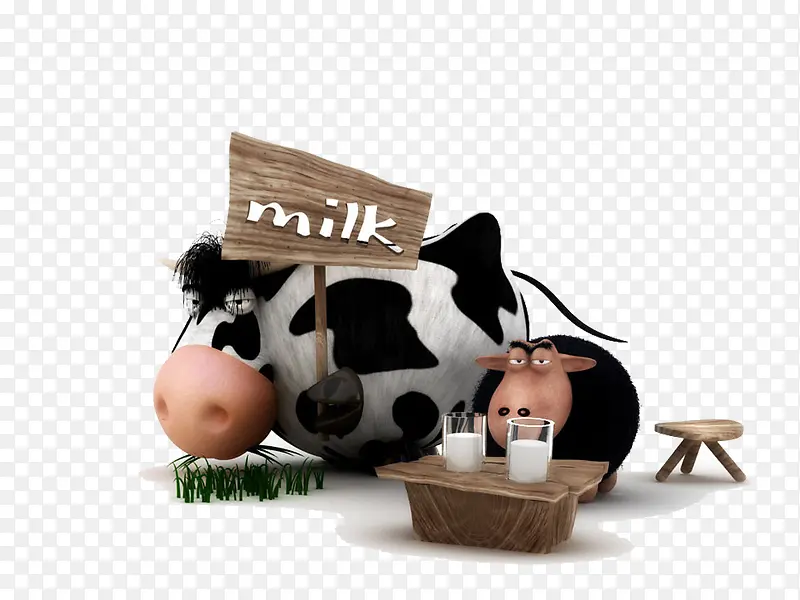 动物奶牛素材