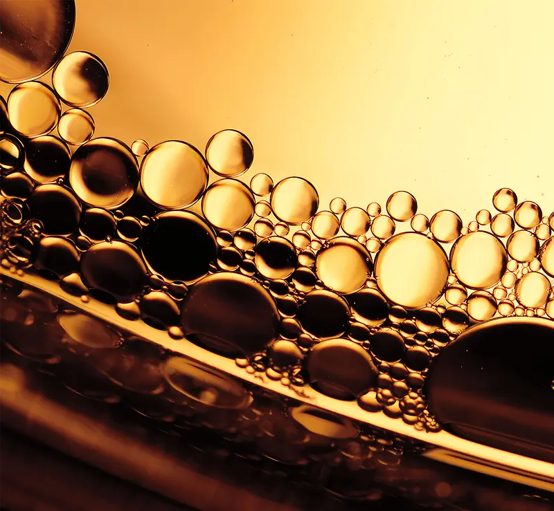 金色液体气泡海报背景