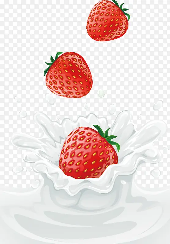 草莓牛奶新鲜草莓