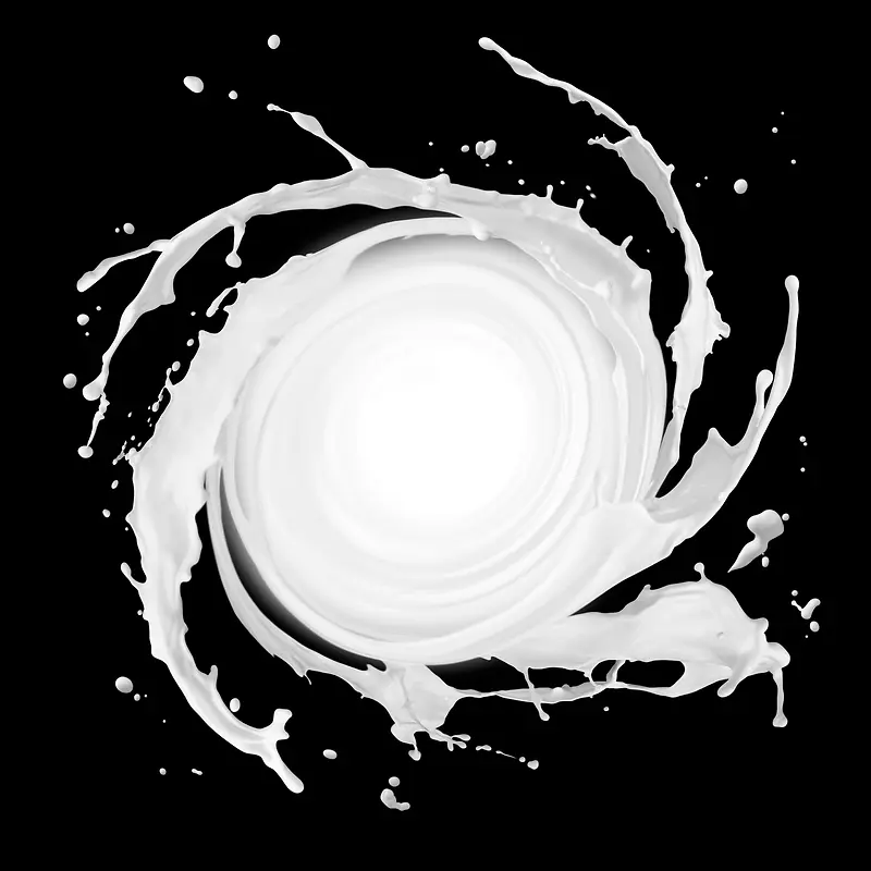 白色牛奶漩涡