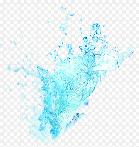 蓝色液体水流效果