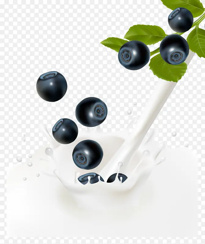 蓝莓牛奶饮料饮品水果
