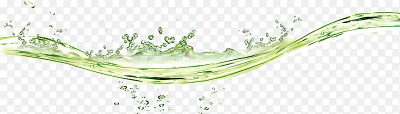 绿色流动透明液体