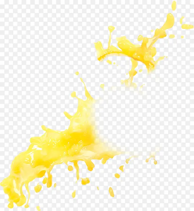 黄色卡通水滴液体