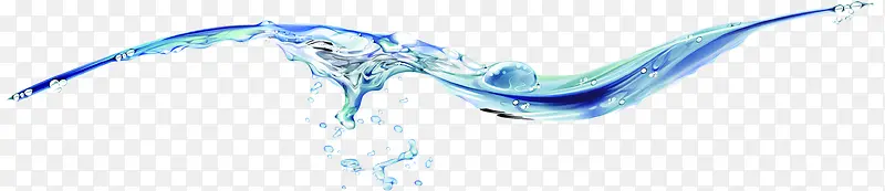 水流蓝色流动夏天