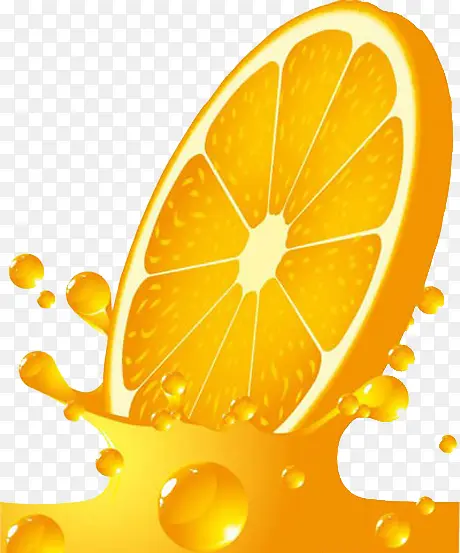 橙汁溅起的橙子